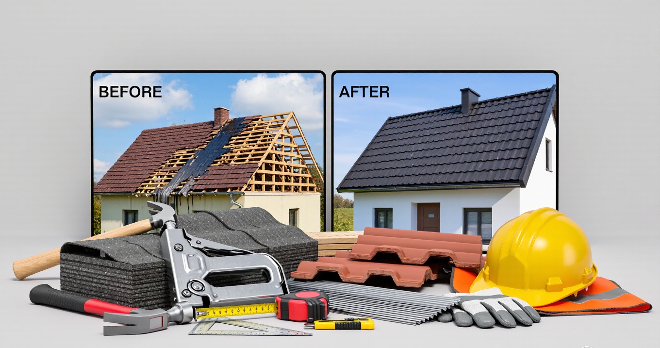 Comprehensive display of roofing services