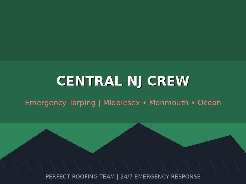 Central NJ roofing team performing emergency tarp installation