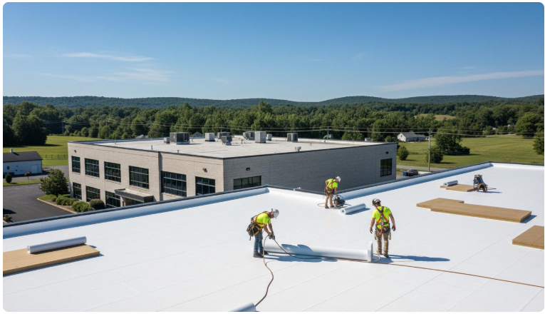 Sussex County roofing services — commercial flat roof repair in New Jersey